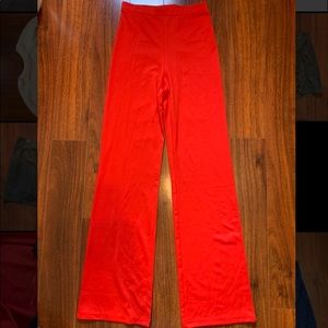 RED SLEEK FLARE BOTTOM PANTS SIZE M